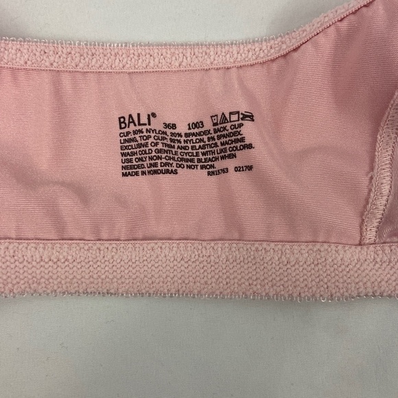 Bali Womens Pink Closure Wireless 36B Bra - Picture 5 of 7